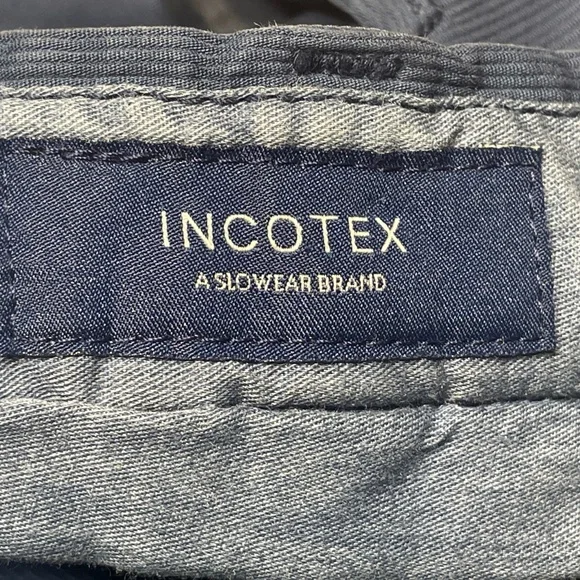 Incotex Slowear Chino Pants Slim Straight Navy Flat Front 32x30 NICE!! - Picture 5 of 16